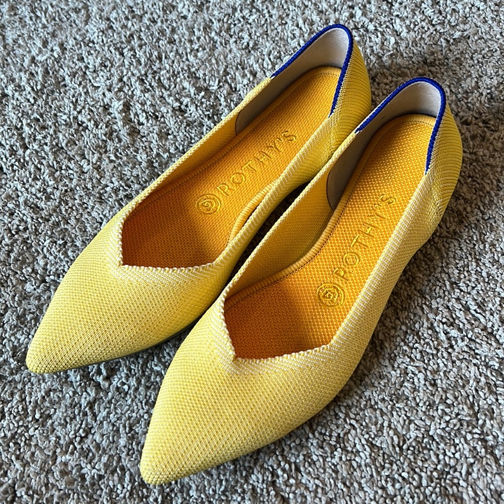 Rothy’s The Point Women’s Flats Retired in Sunshine Size 8 - Picture 1 of 9